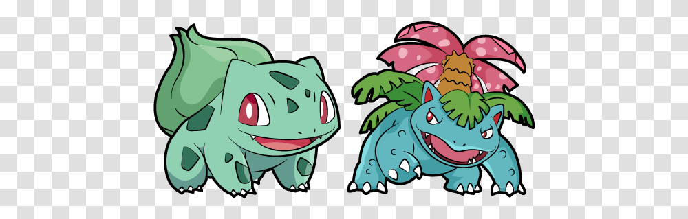 Pokemon Bulbasaur And Venusaur Cursor De Pokmon, Art, Plant, Animal, Graphics Transparent Png