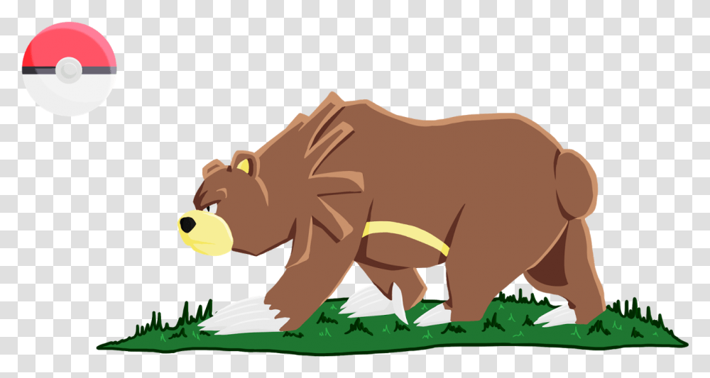 Pokemon California Bear Flag Flag Of California, Wildlife, Animal, Mammal, Brown Bear Transparent Png