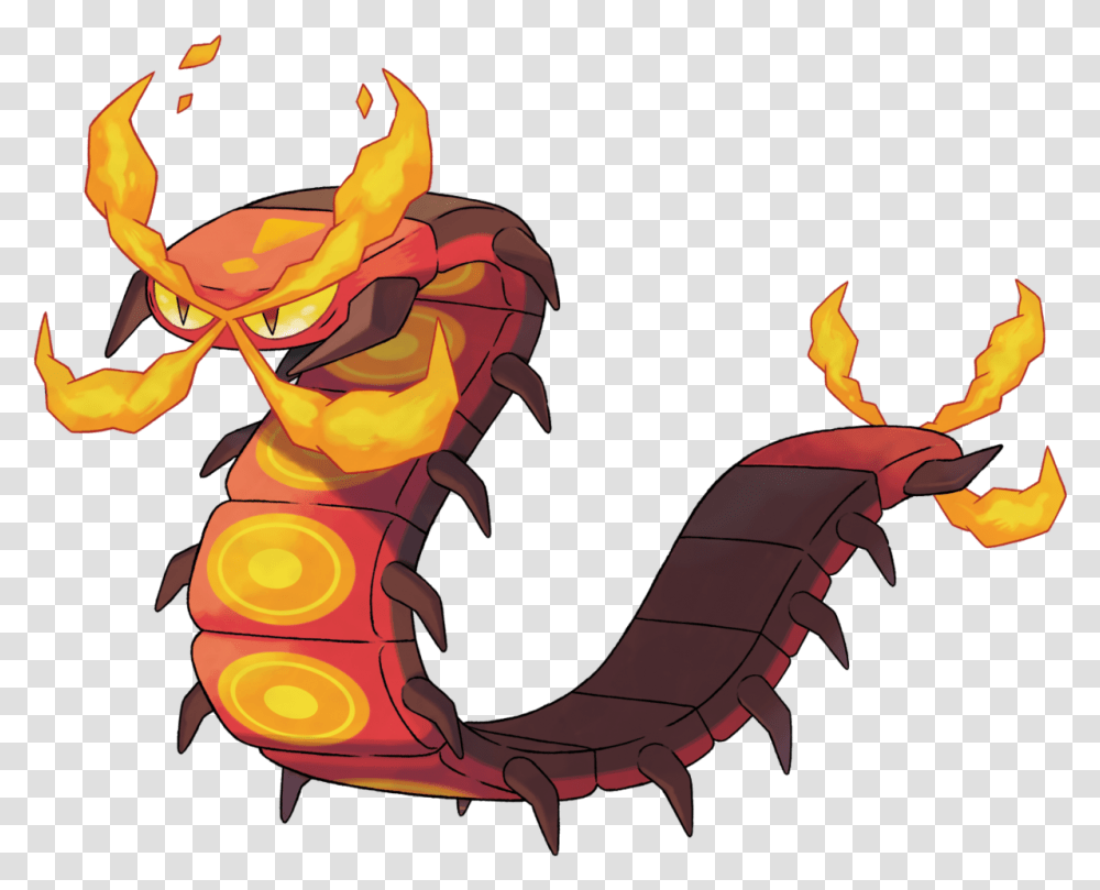 Pokemon Centiskorch, Dragon, Horse, Mammal, Animal Transparent Png