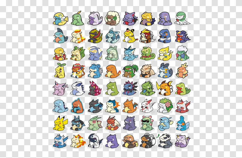 Pokemon Characters Image Arts Pokemon Substitute, Rug, Text, Label, Doodle Transparent Png