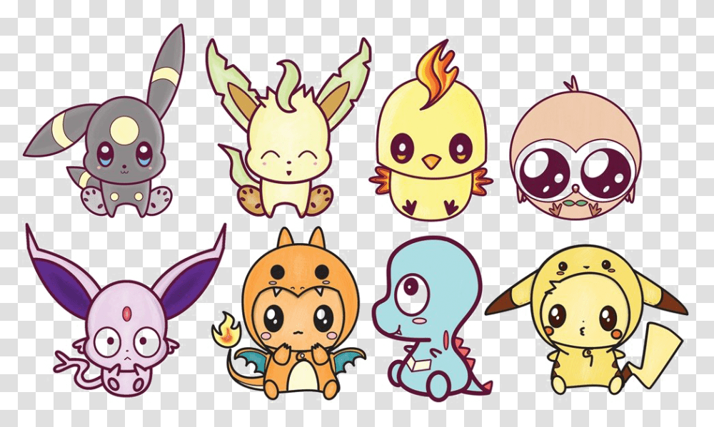 Pokemon Characters Image Drawing Of Pokemon Characters, Label, Text, Doodle, Art Transparent Png