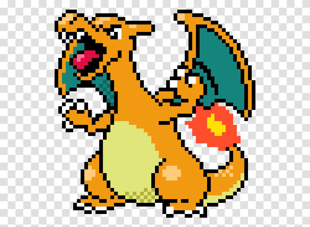 Pokemon Charizard Gen 2 Sprite Clipart Pokemon Crystal Charizard Sprite, Rug, Graphics, Text, Doodle Transparent Png