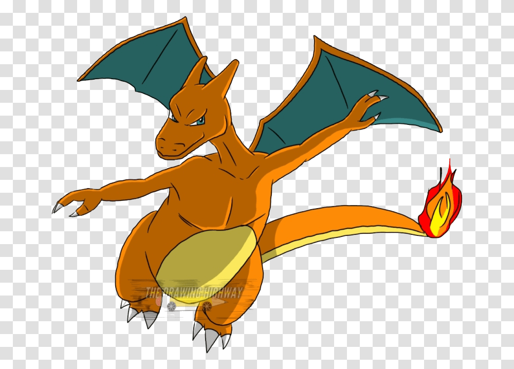 Pokemon Charizard Images Pokemon Drawing Legendary With Colour, Dragon, Animal Transparent Png