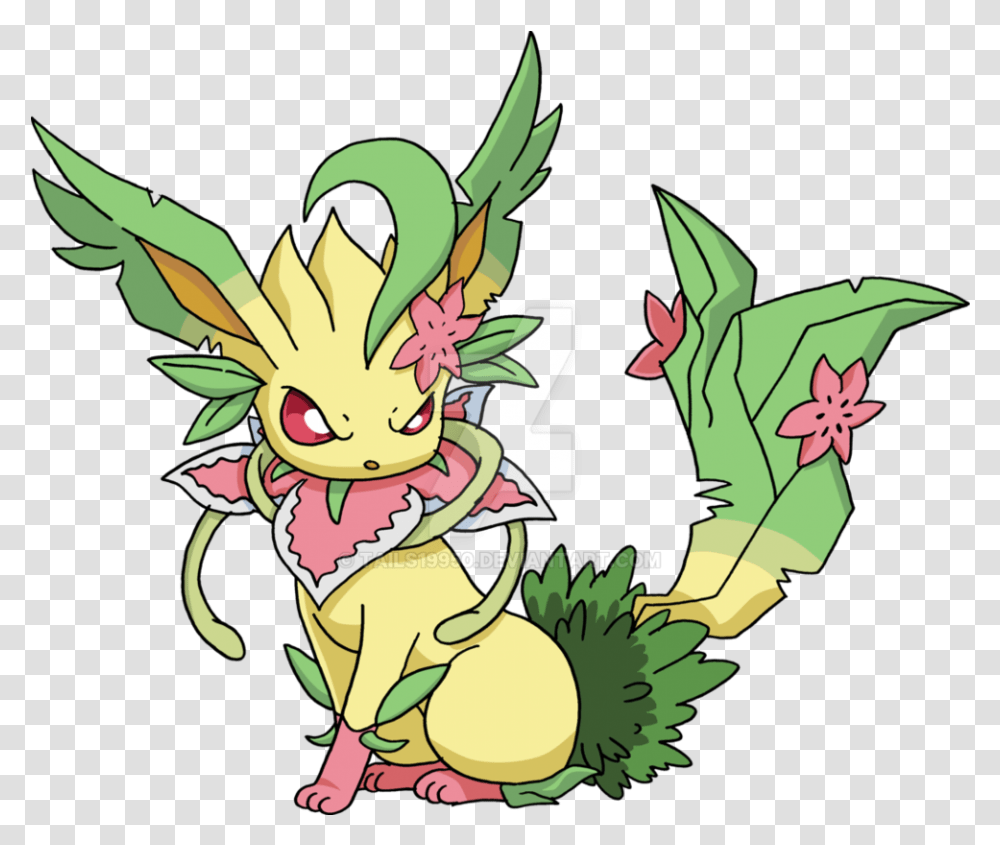 Pokemon Clip Four Season Pokemon Leafeon Mega Evolution, Graphics, Art, Plant, Dragon Transparent Png