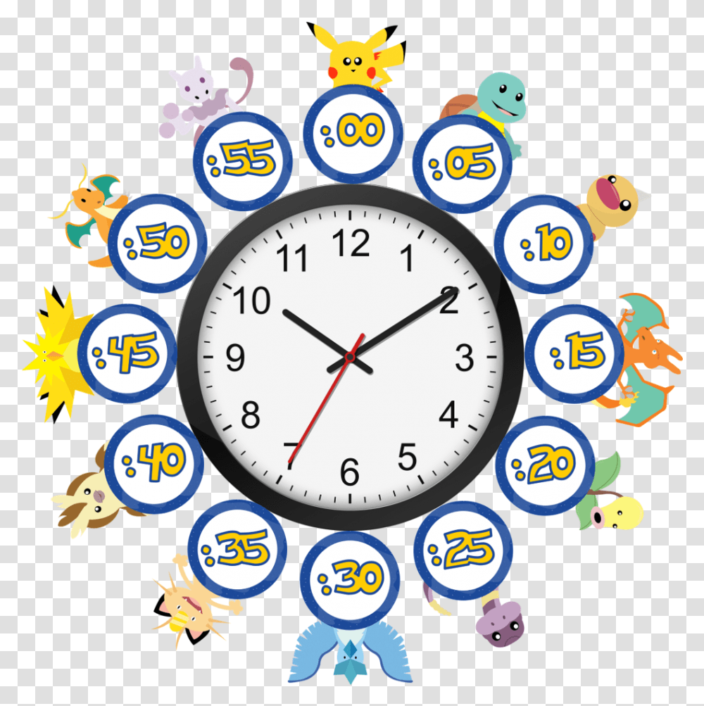 Pokemon Clock Labels Classroom Themes Waffle House, Clock Tower, Architecture, Building, Analog Clock Transparent Png