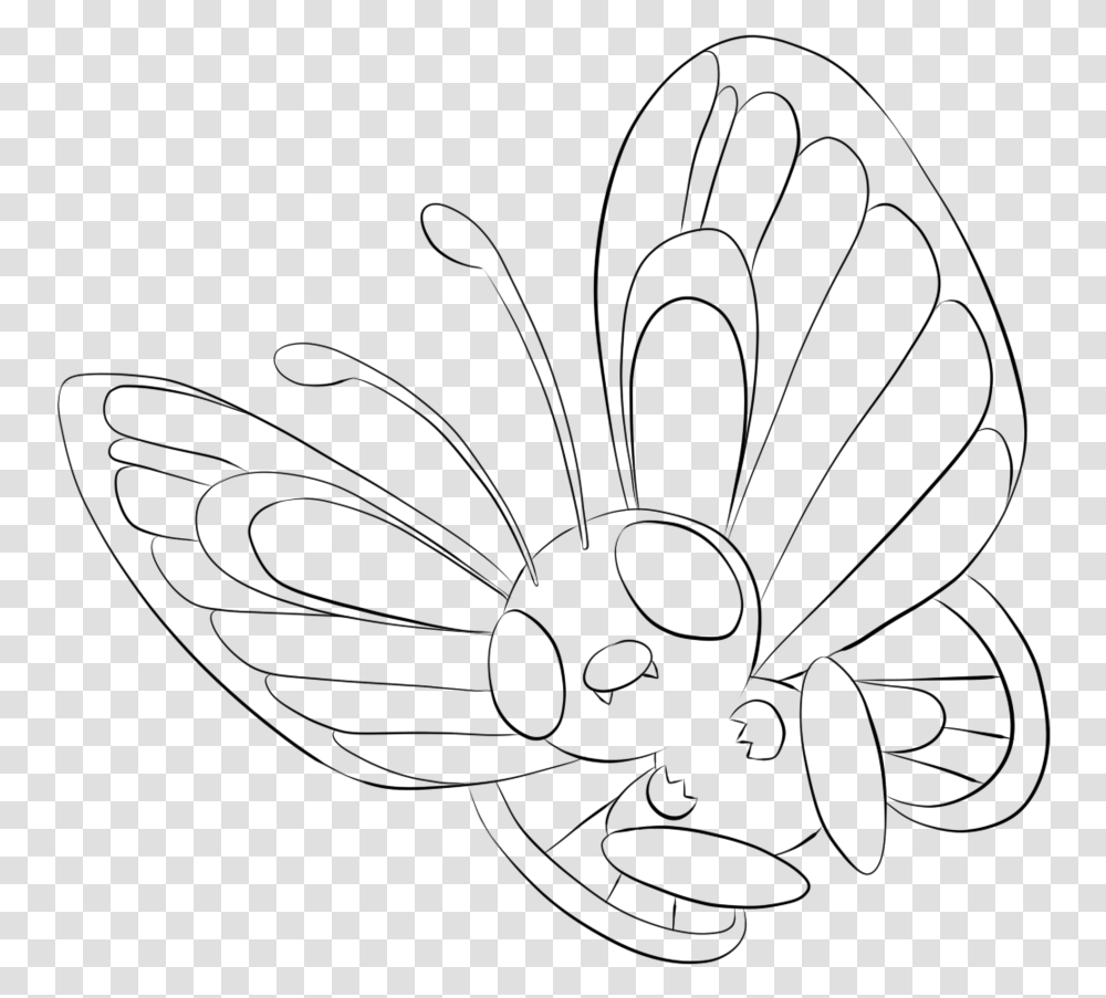 Pokemon Coloring Pages Butterfree, Astronomy, Outer Space, Plant, Sphere Transparent Png