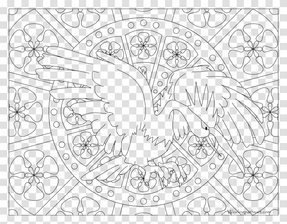 Pokemon Coloring Pages Clefairy Mandala, Gray, World Of Warcraft Transparent Png