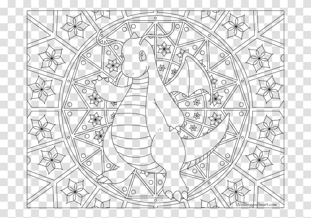 Pokemon Coloring Pages Dragonite, Gray, World Of Warcraft Transparent Png