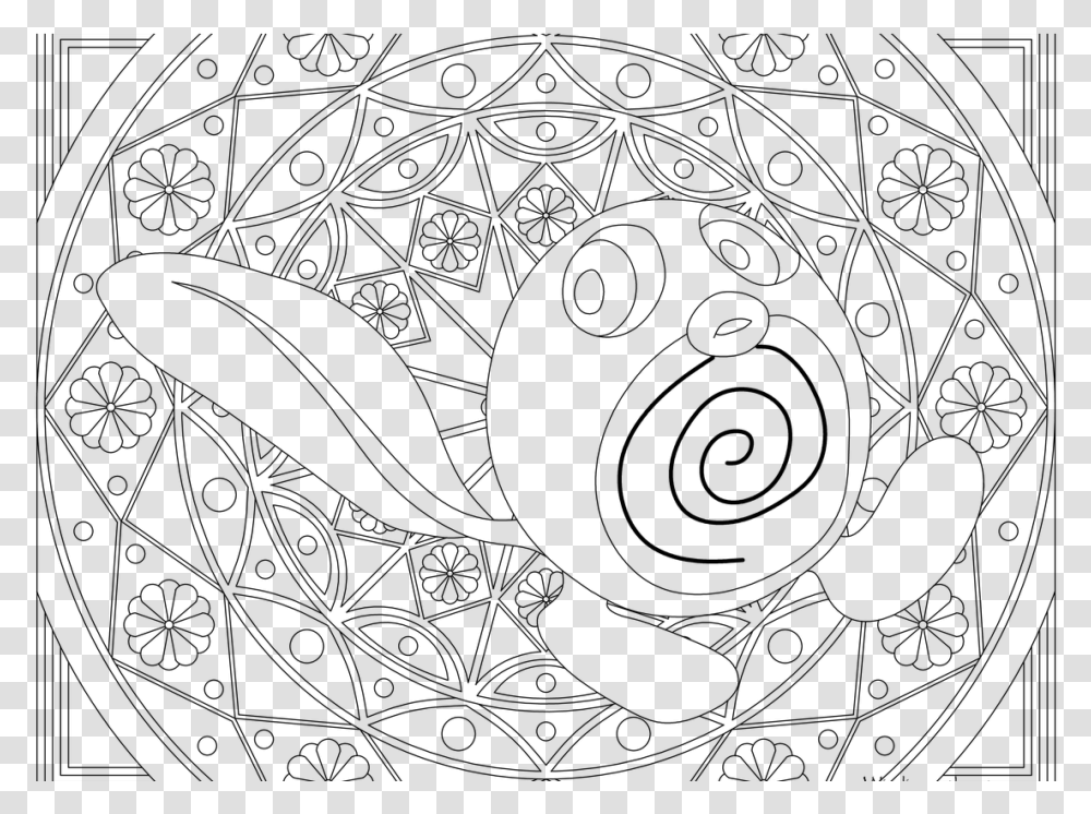 Pokemon Coloring Pages Patterns Mandalas De Pokemon Para Colorear, Gray, World Of Warcraft Transparent Png