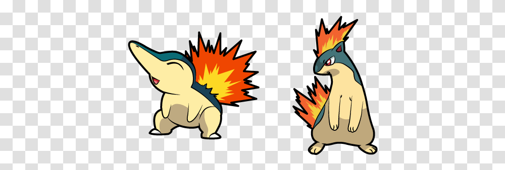 Pokemon Cyndaquil And Typhlosion Cursor Cartoon, Bird, Animal, Fire, Angry Birds Transparent Png
