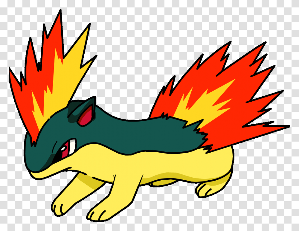 Pokemon Cyndaquil Evolution Name Clipart Pokemon Quilava, Dragon, Animal, Flame, Fire Transparent Png