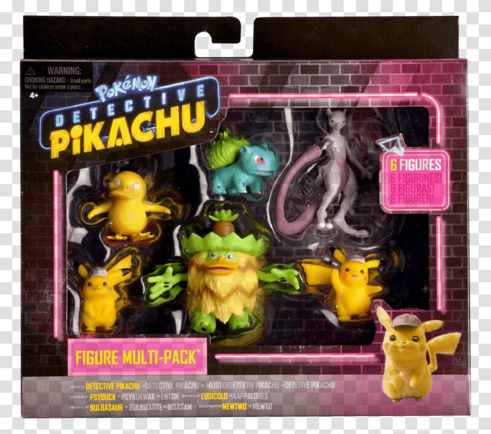 Pokemon Detective Pikachu 6 Figure Pokmon Detective Pikachu Toys, Light, Arcade Game Machine, Pac Man, Neon Transparent Png