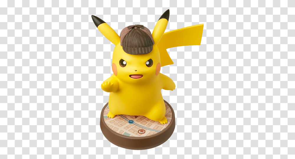 Pokemon Detective Pikachu Amiibo Detective Pikachu, Toy, Clothing, Figurine, Icing Transparent Png