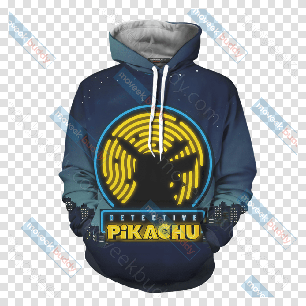 Pokemon Detective Pikachu Unisex 3d Hoodie Hoodie, Clothing, Apparel, Sweatshirt, Sweater Transparent Png