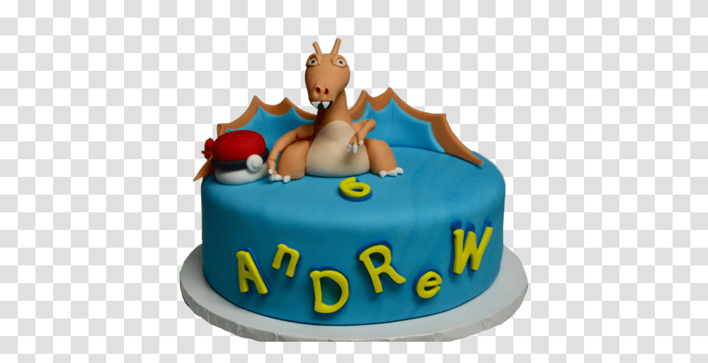 Pokemon Dragon Cake - Sugar Street Boutique Pokemon Birthday Cake Toronto, Dessert, Food Transparent Png