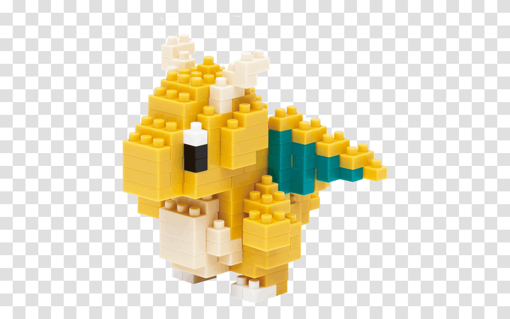 Pokemon Dragonite Nanoblock, Toy, Minecraft, Food, Sweets Transparent Png