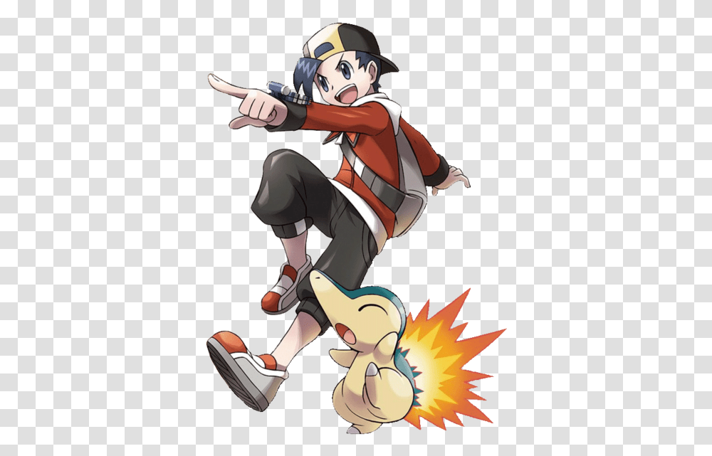Pokemon Ethan And Cyndaquil, Comics, Book, Person, Human Transparent Png