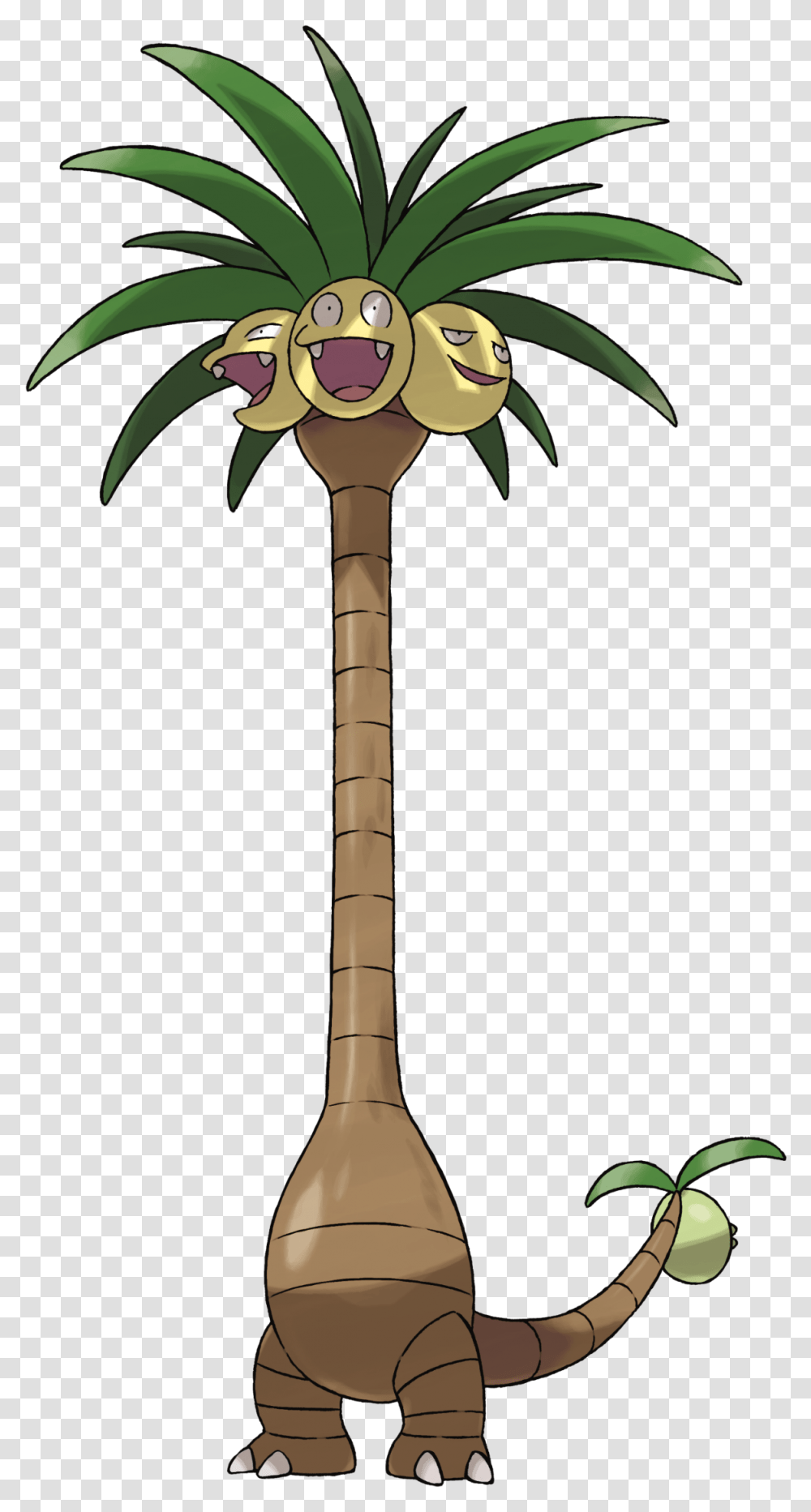 Pokemon Exeggutor Alola Form, Plant, Bird, Tree, Flower Transparent Png