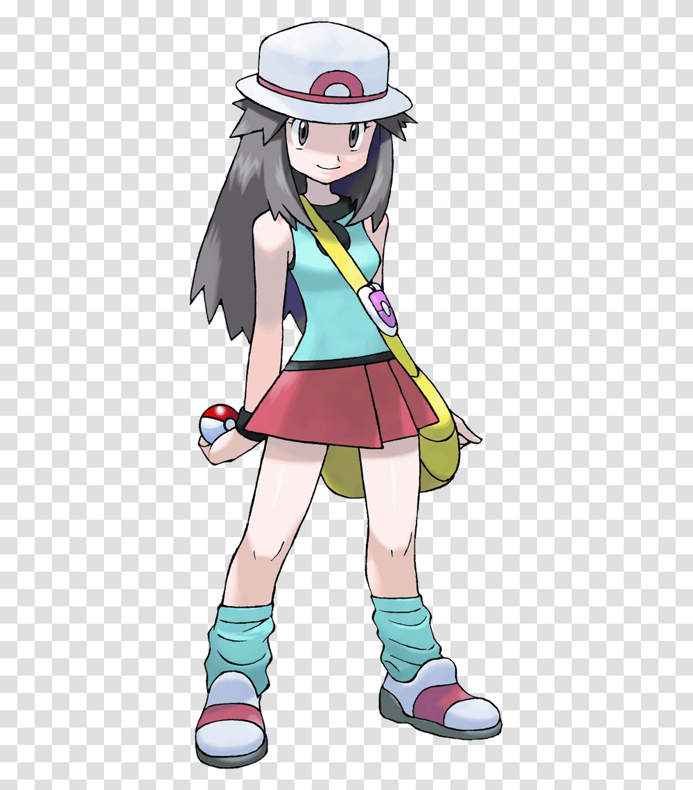 Pokemon Frlg Leaf Pokemon Trainer Girl Smash, Person, Hat, Costume Transparent Png