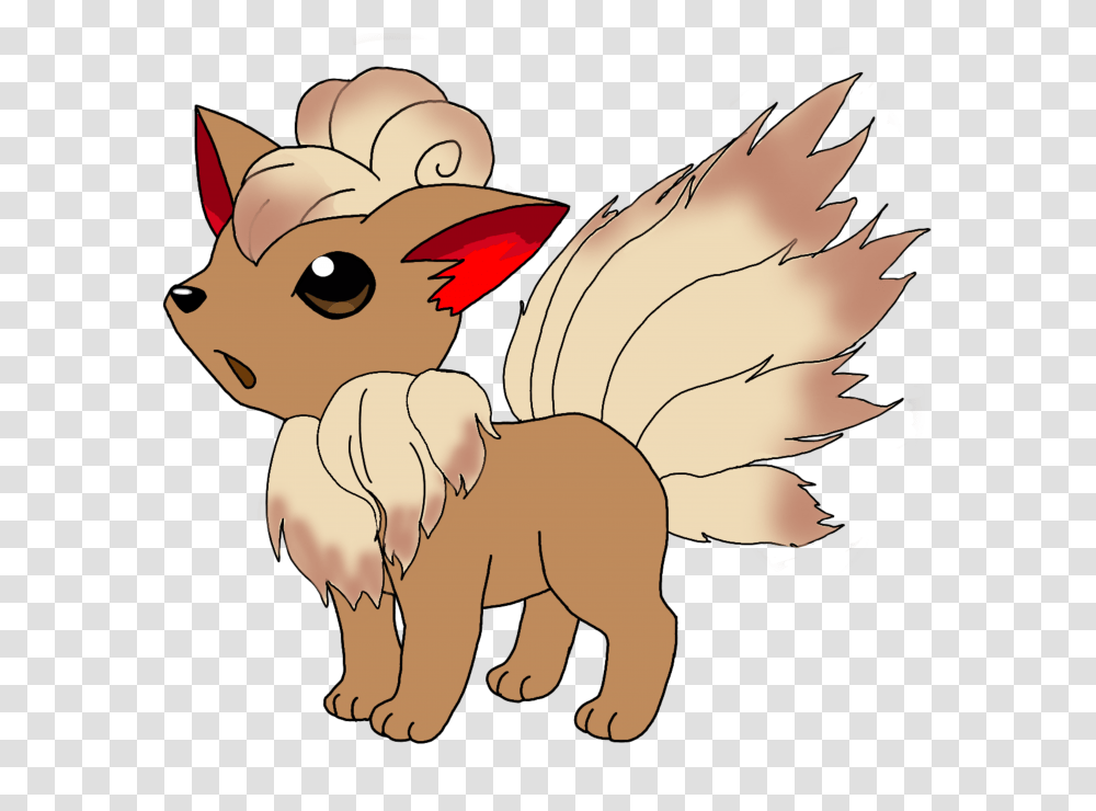 Pokemon Fusion Of Vulpix And Eevee Evix Vulpix And Eevee Fusion, Animal, Fowl, Bird, Poultry Transparent Png