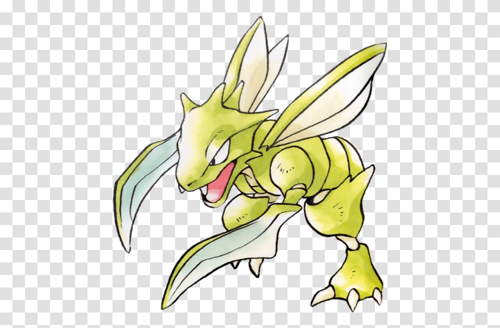 Pokemon Gen 1 Scyther Artwork, Wasp, Bee, Insect, Invertebrate Transparent Png