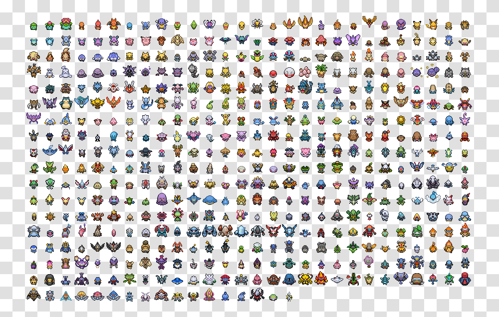 Pokemon Gen 7 Overworld Sprites, Number, Light Transparent Png