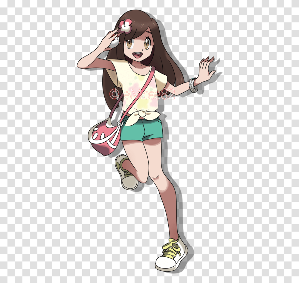 Pokemon Girl Clipart Alola Pokemon Trainer Girl, Person, Clothing, Book, Female Transparent Png
