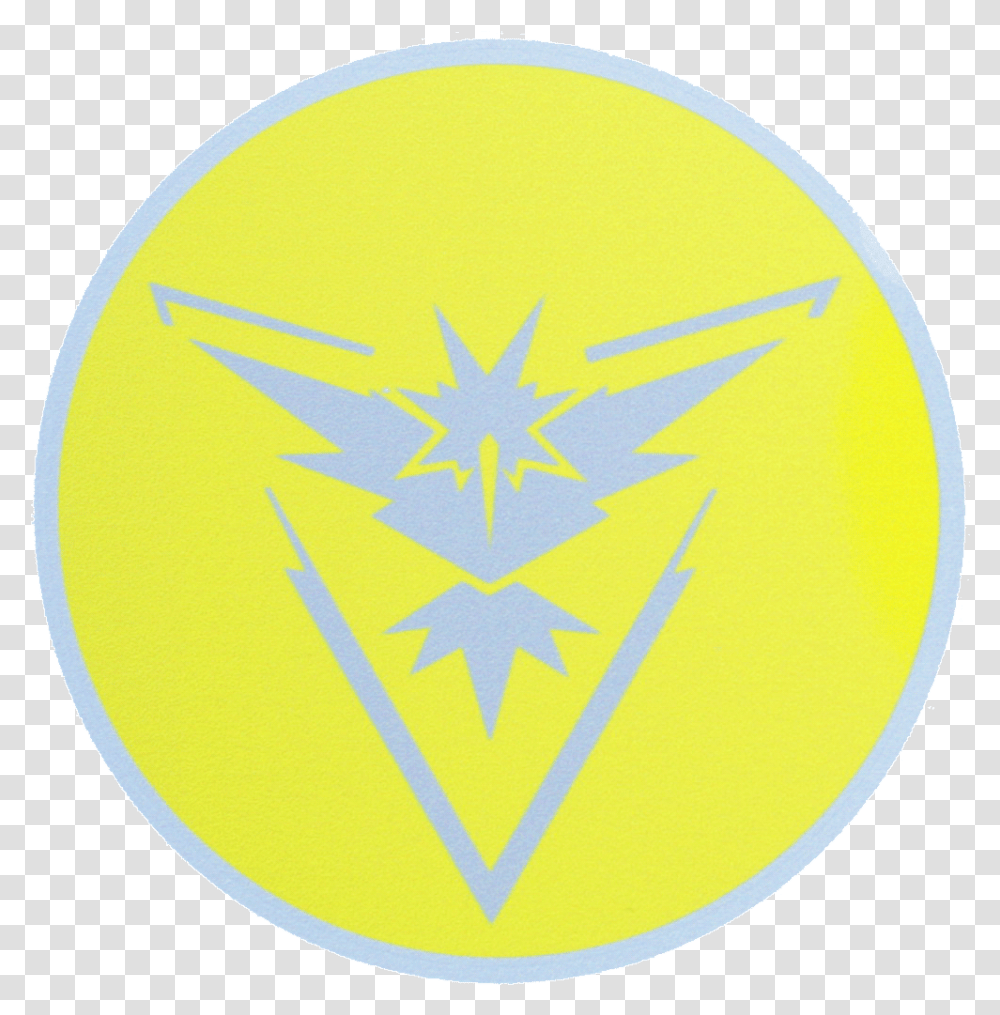 Pokemon Go Team Instinct Yellow Background Sticker Logo, Symbol, Trademark, Tennis Ball, Sport Transparent Png