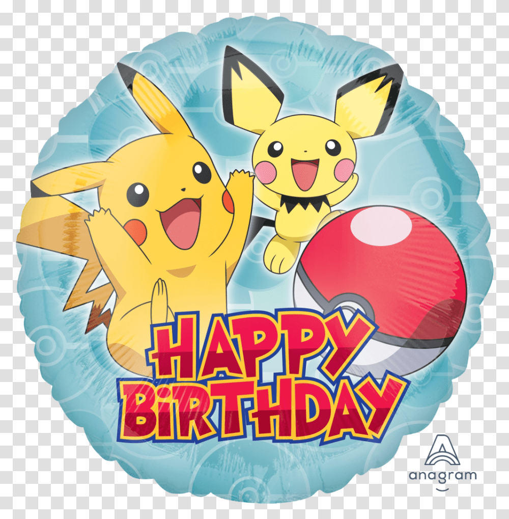 Pokemon Happy Birthday Balloon Happy Birthday With Pokemon, Advertisement, Poster, Animal, Mammal Transparent Png