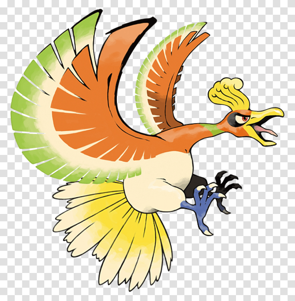Pokemon Heart Gold Cover Art, Bird, Animal, Dragon, Hook Transparent Png
