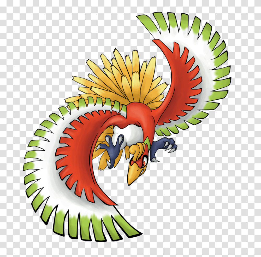 Pokemon Ho Oh Animated Clipart Free Clip Art Images Clipart, Dragon, Beak, Bird, Animal Transparent Png