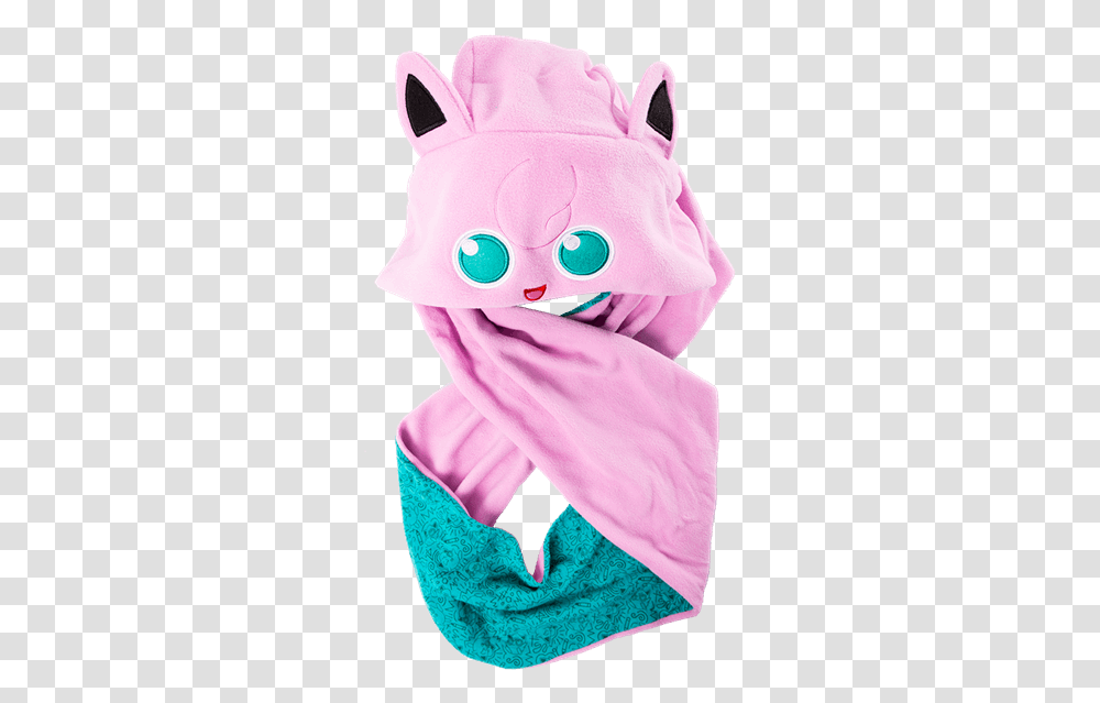 Pokemon Jigglypuff Hooded Infinity Scarf Soft, Clothing, Apparel, Sleeve, Long Sleeve Transparent Png