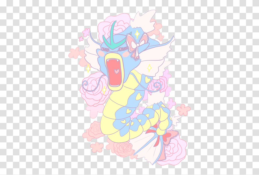 Pokemon Kawaii Pastel Gyarados Alfie Art, Tree, Plant, Doodle Transparent Png