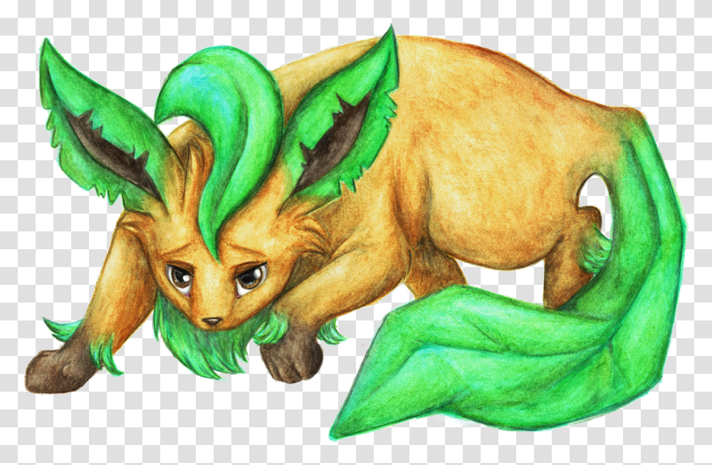 Pokemon Leafeon Cartoon, Dragon, Wildlife, Animal, Mammal Transparent Png