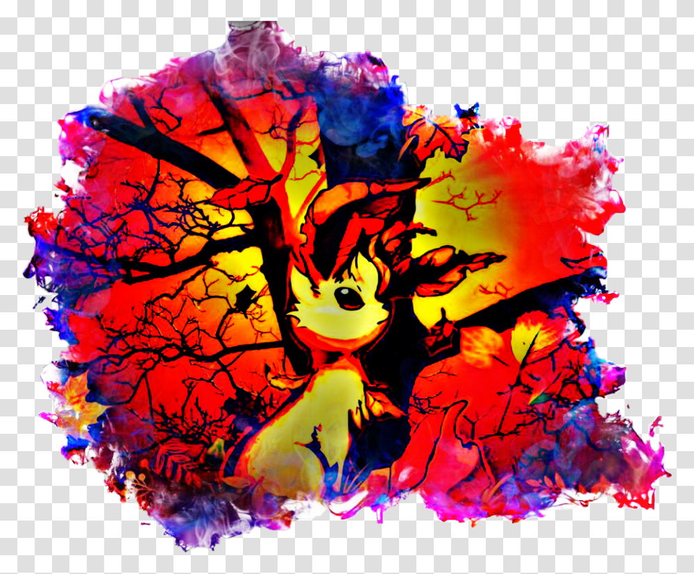 Pokemon Leafeon Fall Autumn Autumnleaves Autumncolors Illustration, Modern Art, Pattern Transparent Png