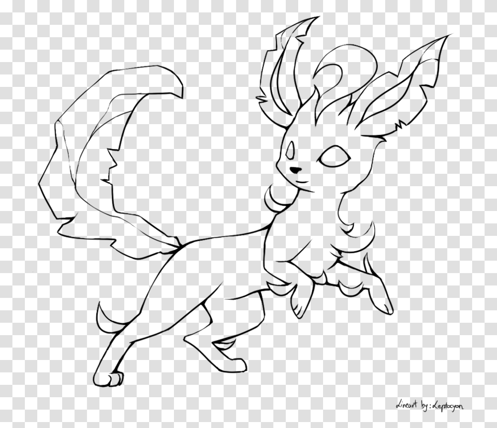 Pokemon Lineart Leafeon For Free Download On Ayoqqorg Pokemon Coloring Pages Leafeon, Gray, World Of Warcraft Transparent Png
