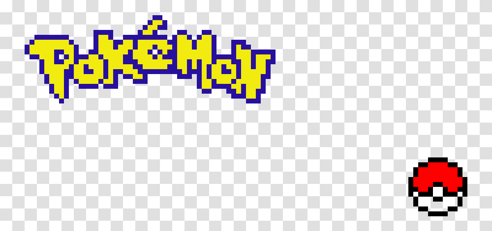 Pokemon Logo And Pokeball Pokemon Logo Pixel Art, Pac Man Transparent Png