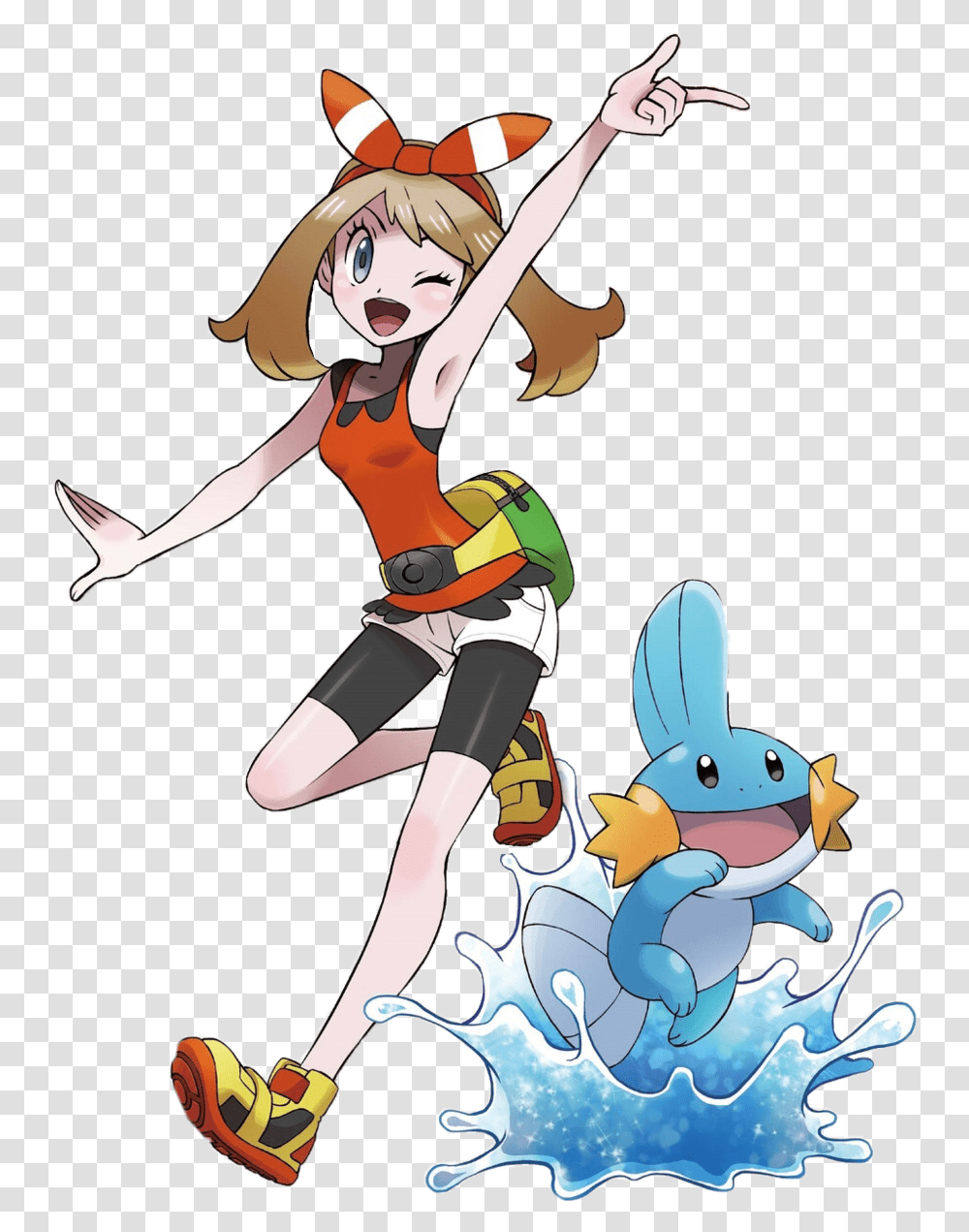 Pokemon May Mudkip Mudkipz Freetoedit May Pokemon Omega Ruby, Comics, Book, Manga, Art Transparent Png