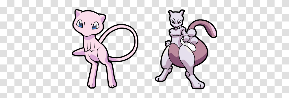 Pokemon Mew And Mewtwo Cursor Pokmon Mewtwo Y Mew, Leisure Activities, Art, Mammal, Animal Transparent Png