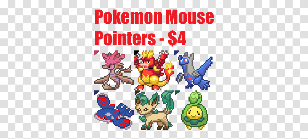 Pokemon Mouse Pointers From Pixelhoot By Pixelartist Fur Creative Arts, Flyer, Poster, Paper, Advertisement Transparent Png
