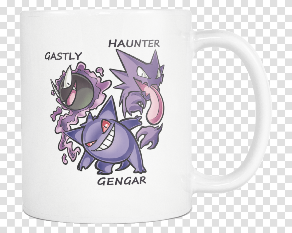 Pokemon Mug Gastly Haunter Gengar Ceramic Mug Cup Pokemon Gastly Haunter Gengar, Coffee Cup Transparent Png