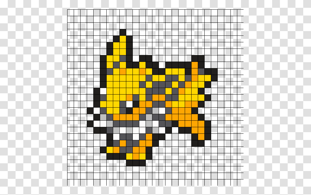 Pokemon Perler Pattern Jolteon Jolteon Pixel Art Grid, Game Transparent Png