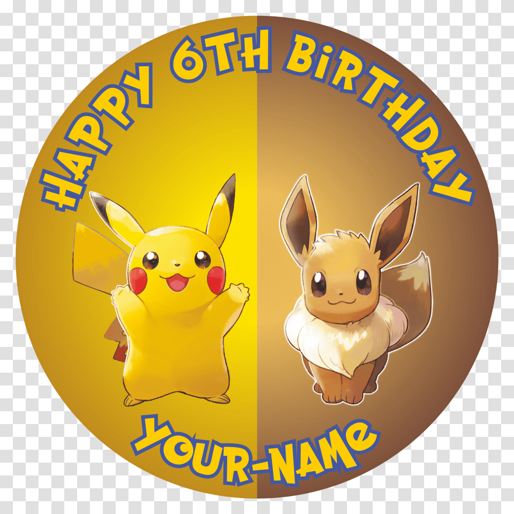 Pokemon Pikachu And Evee Cartoon, Label, Text, Logo, Symbol Transparent Png