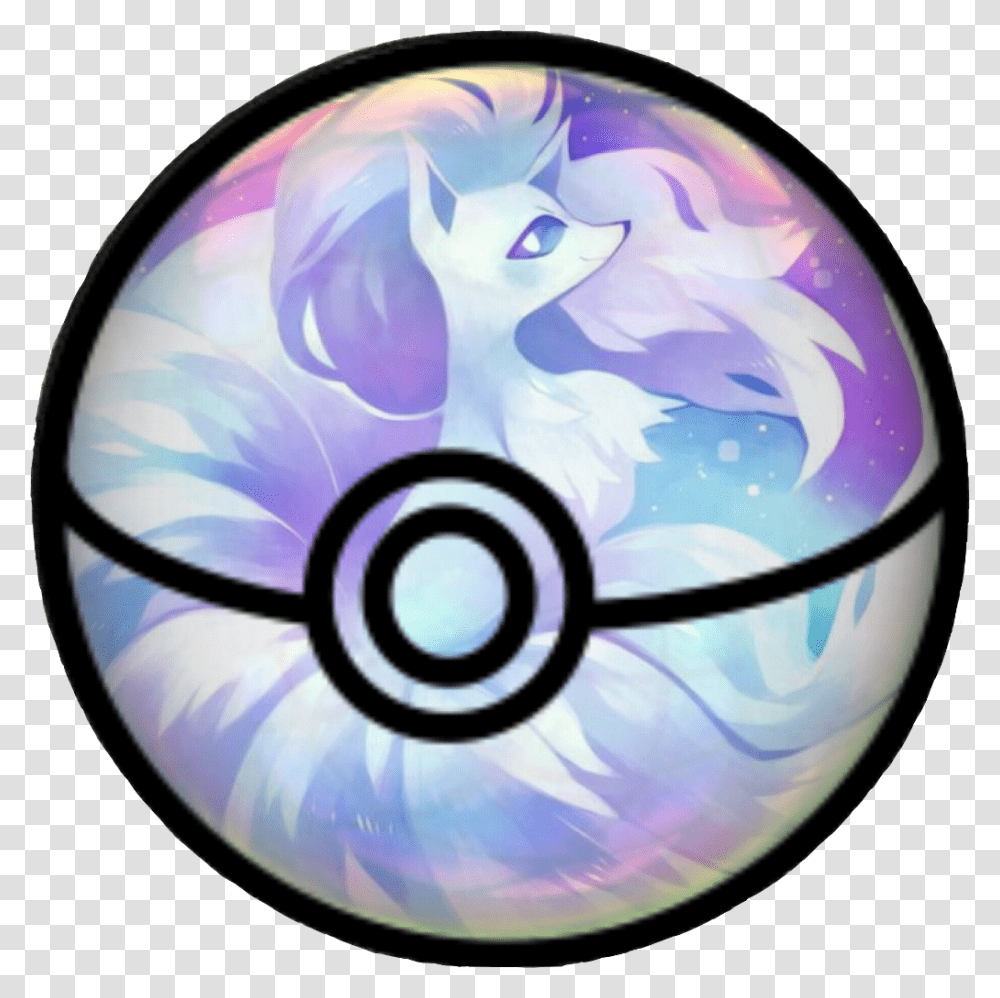 Pokemon Pokeball Ninetales Pretty Pastel Alolan Pokemon Alolan Ninetails Art, Sphere, Pattern, Ornament Transparent Png