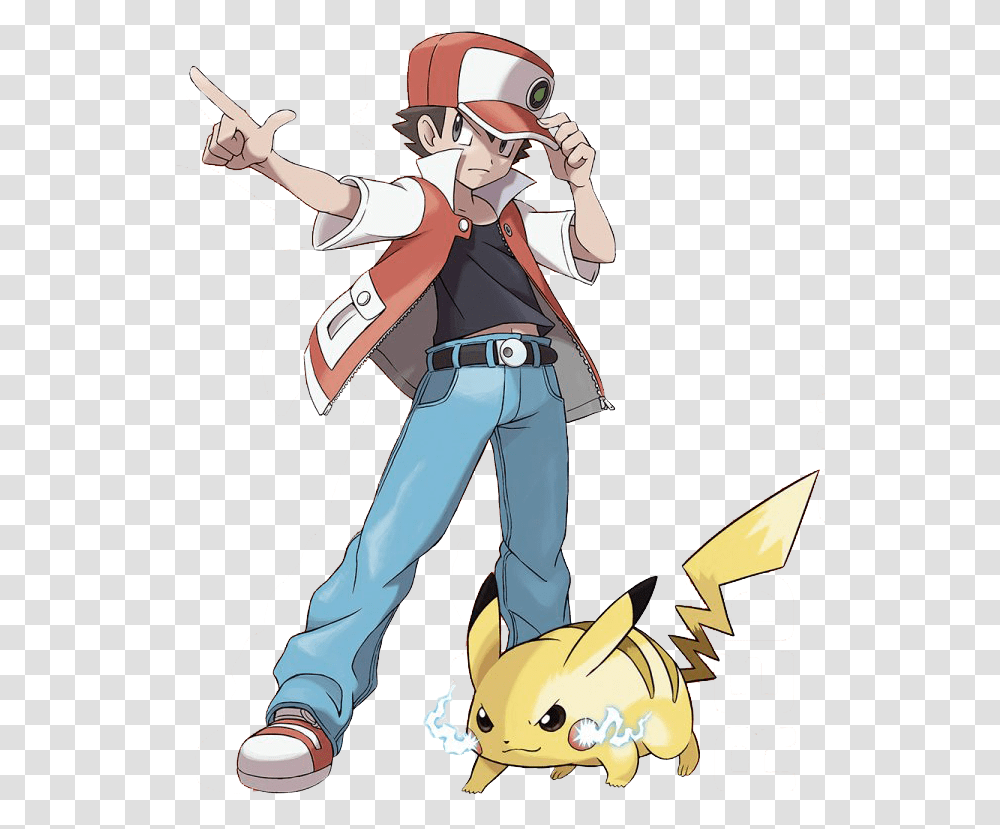 Pokemon Pokemon Trainer Red, Comics, Book, Person, Human Transparent Png