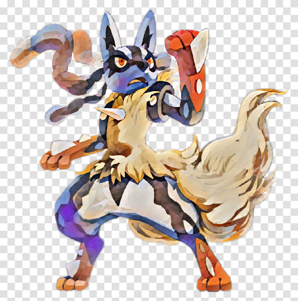 Pokemon Pokmon Lucario Mgalucario, Animal, Mammal, Art, Bird Transparent Png