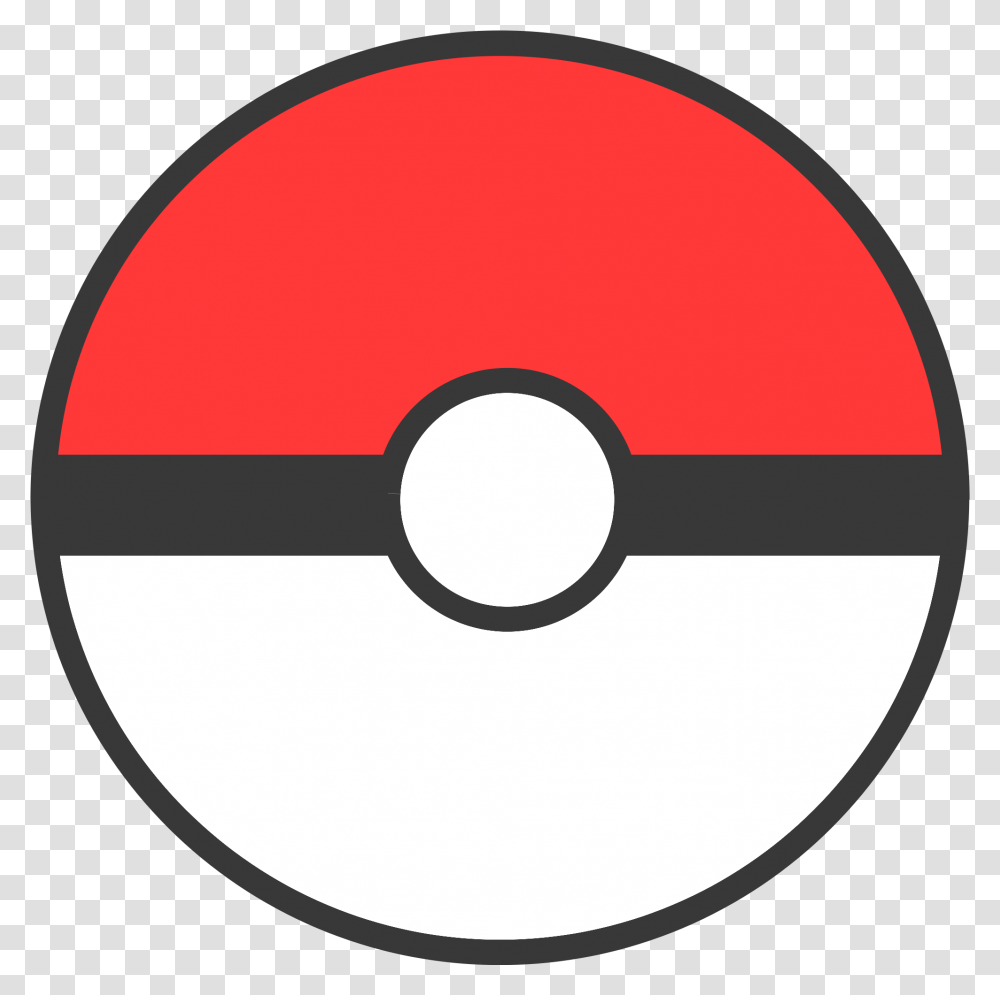 Pokemon Red And White Ball Logo Pokeball, Disk, Dvd Transparent Png