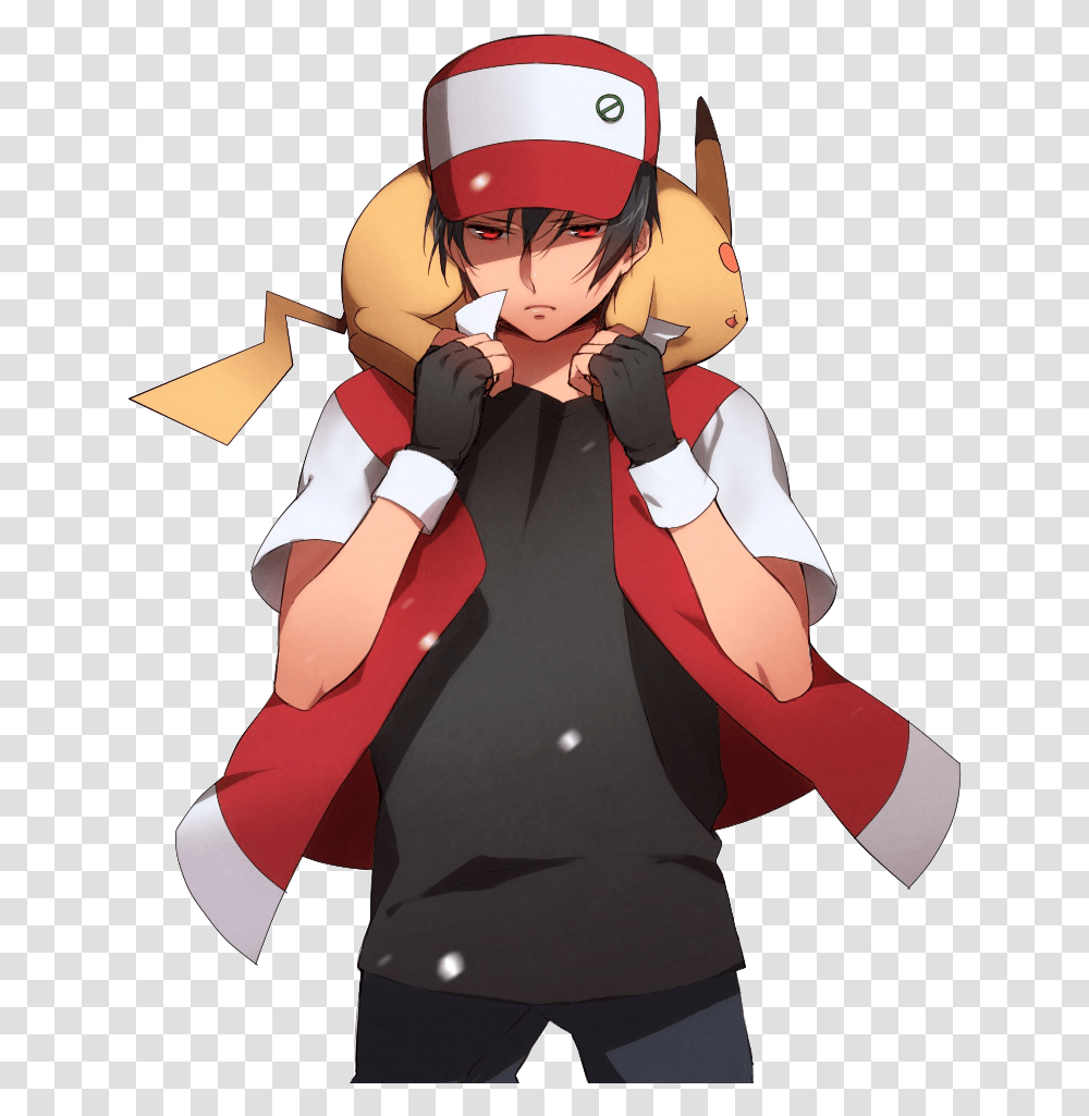 Pokemon Red Trainer Red Trainer Pokemon Full Size Pokemon Red, Comics, Book, Clothing, Manga Transparent Png