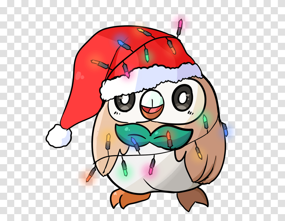 Pokemon Rowlet Christmas Sticker Christmas Gif Background, Helmet, Clothing, Apparel, Outdoors Transparent Png