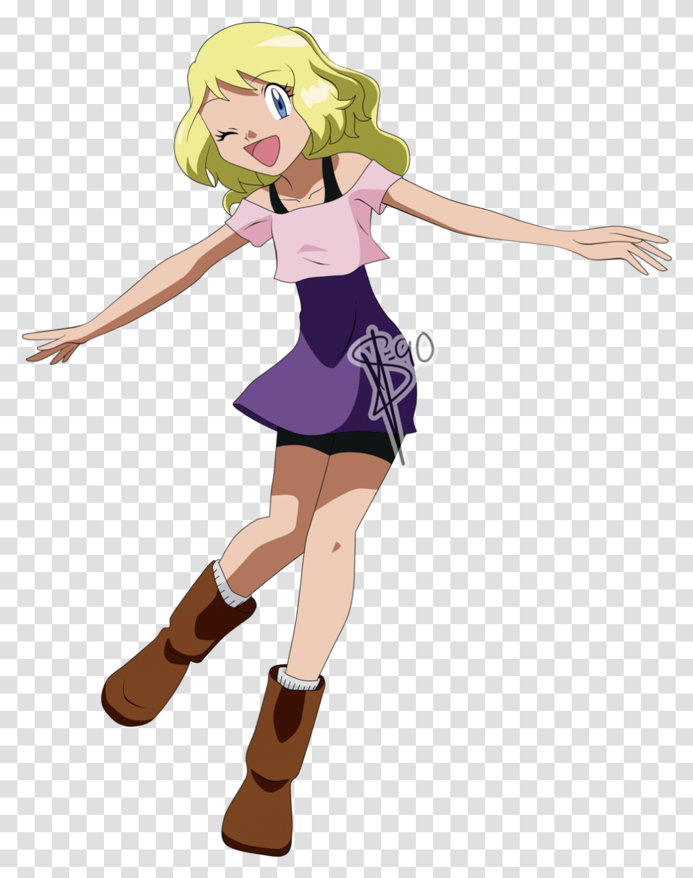Pokemon Serena Pokemon Serena And Clemont Daughter, Person, Costume, Dance Pose, Leisure Activities Transparent Png